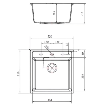 Комплект мивка, смесител и дозатор за кухня черен/инокс